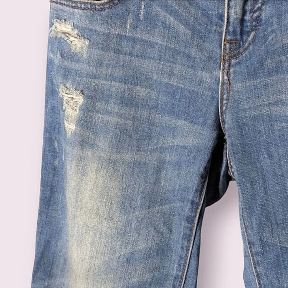 Free People Low Rise Stretch Denim Cuffed Bermuda Shorts size 26